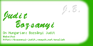 judit bozsanyi business card