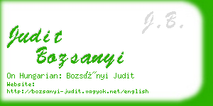 judit bozsanyi business card